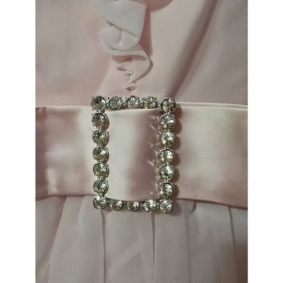 Vintage Custom Satin and Chiffon Swing Dress - Picture 3 of 5